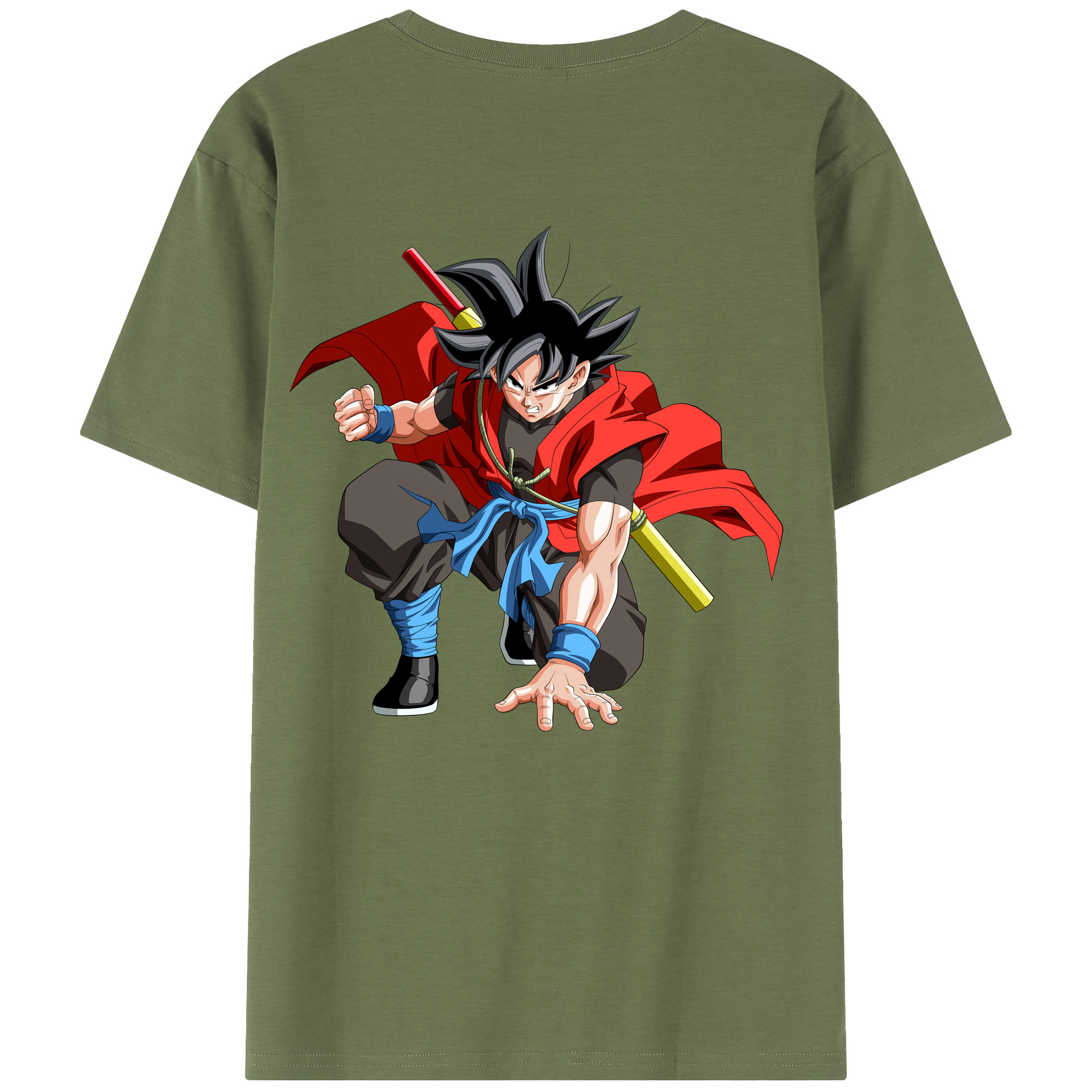 （画像用） ドラゴンボール 孫悟空（そん ごくう）Son Goku カカロット DRAGON BALL Kakarotto 綿100％半袖Tシャツ（背面プリント）